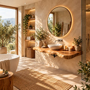 Organic Live Edge Floating Bathroom Vanity | Thick Wall Mounted Vanity Countertop TT006-7OXZ7NF