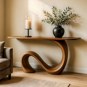Unique Solid Wood Console Table – Luxury Hallway Decor
