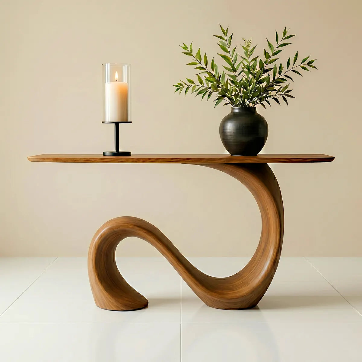 Unique Solid Wood Console Table – Luxury Hallway Decor
