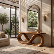 Modern Infinity Sculptural Console Table – Contemporary Entryway Table TT006-7806