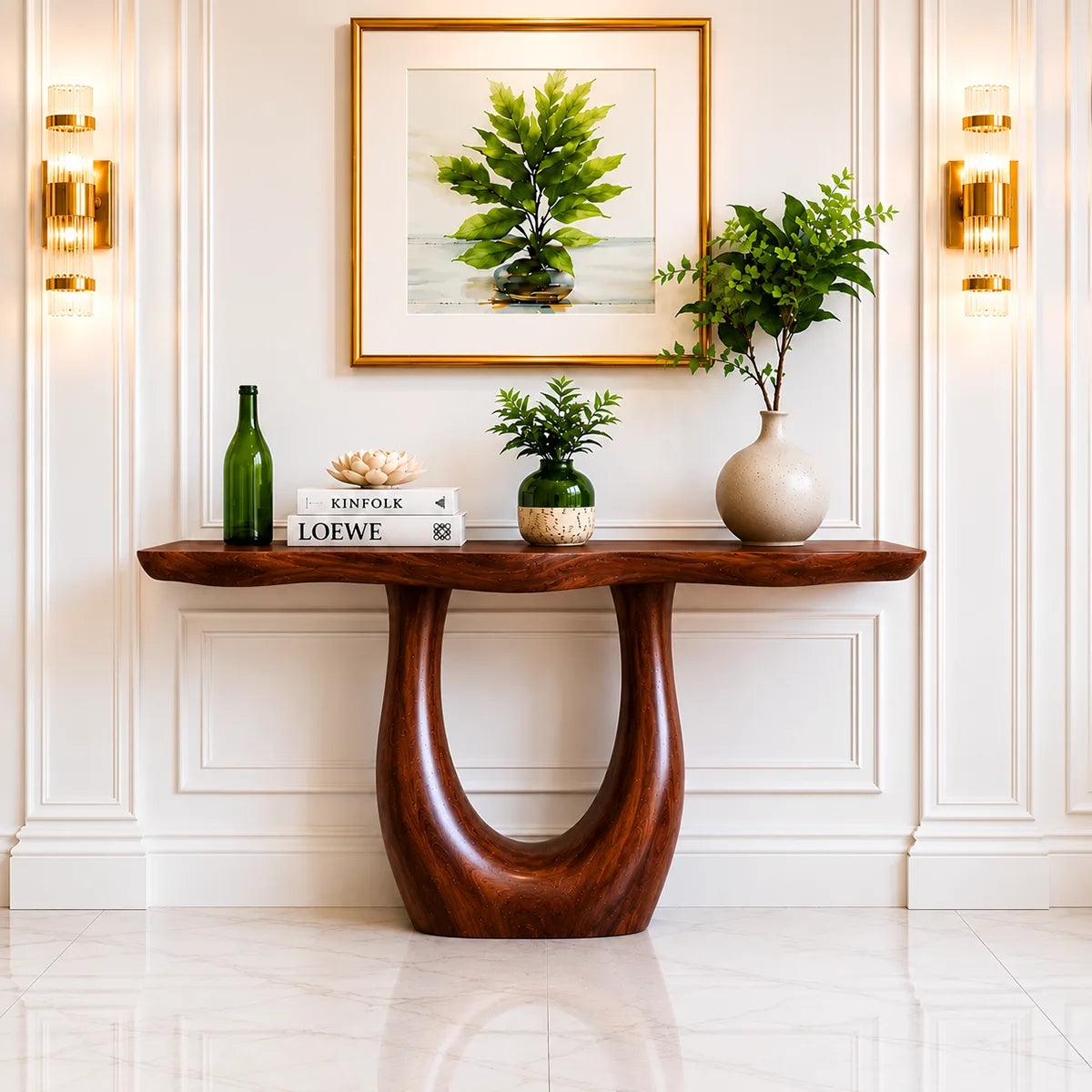 Modern Wooden Console Table – Handcrafted Entryway Decor