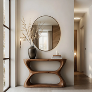 Hourglass Solid Wood Console Table | Sculptural Design HL020-6627