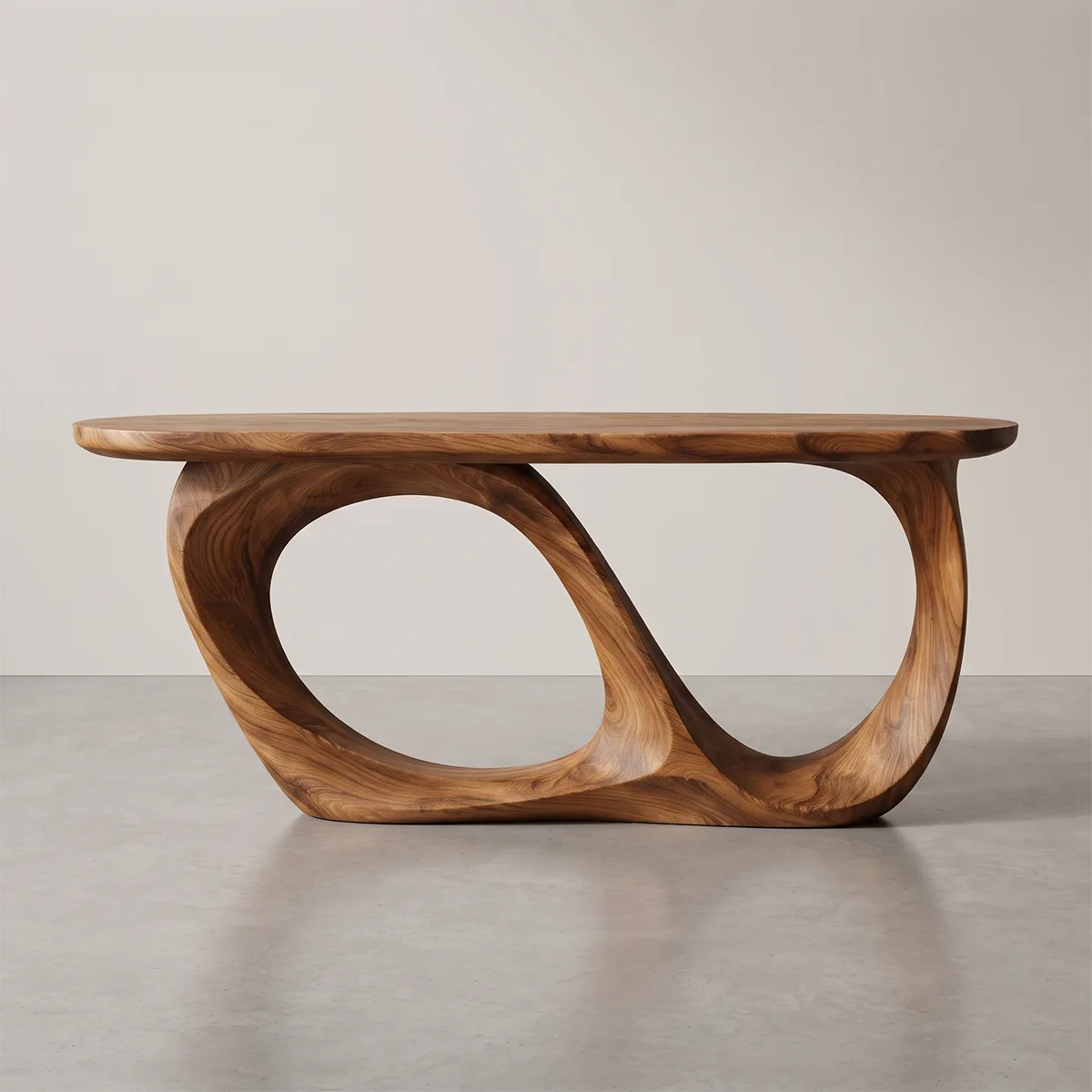 Modern Infinity Console Table – Sculptural Organic Contemporary Entryway Table TT006-8831