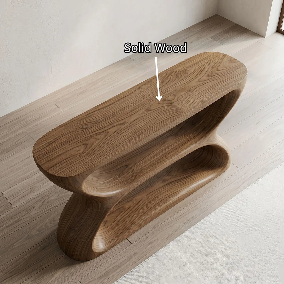 Hourglass Solid Wood Console Table | Sculptural Design HL020-6627