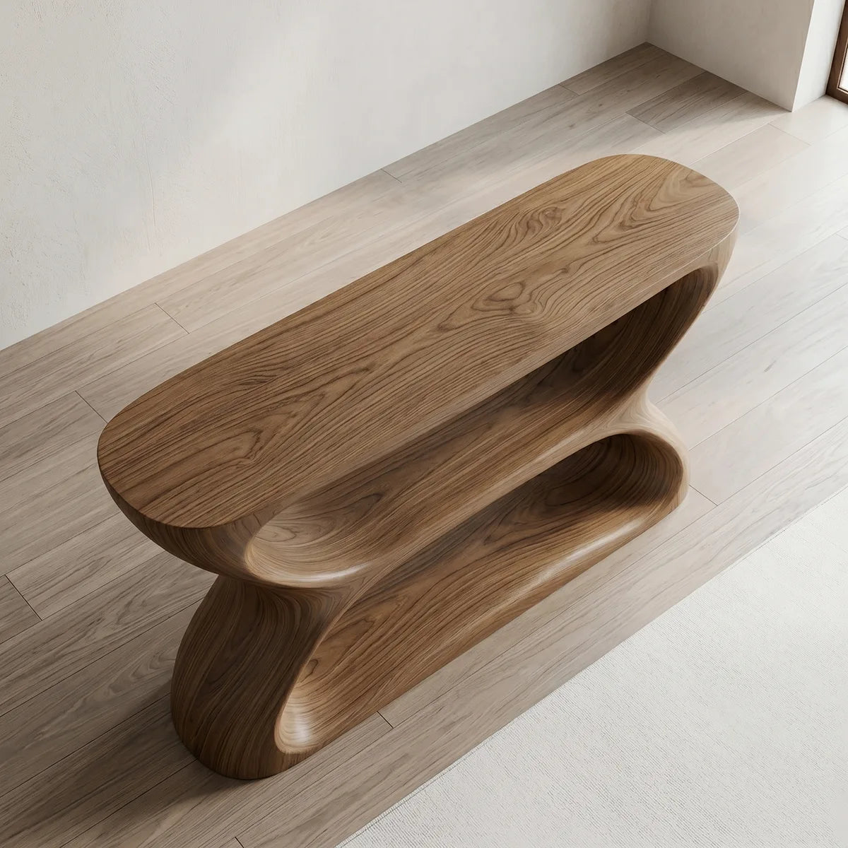 Hourglass Solid Wood Console Table | Sculptural Design HL020-6627