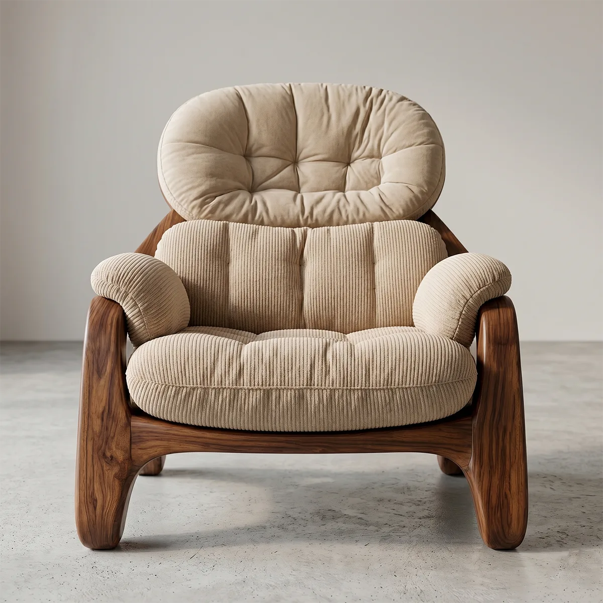 Oversized Lounge Chair, Plush Accent Chair, Solid Wood Frame Armchair TT006-7459