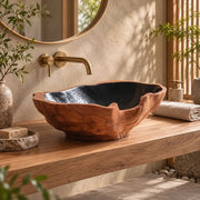 Sculptural Organic Vessel Sink | Irregular Edge Countertop Bathroom Basin TT006-6XCF9QN