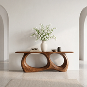 Modern Sculptural Console Table – Organic Contemporary Entryway Table TT006-5674