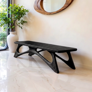 Organic Sculptural Solid Wood Bench