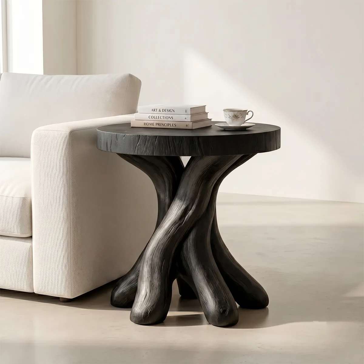 Twisted Root Solid Wood Side Table | Sculptural End Table TH003-6899