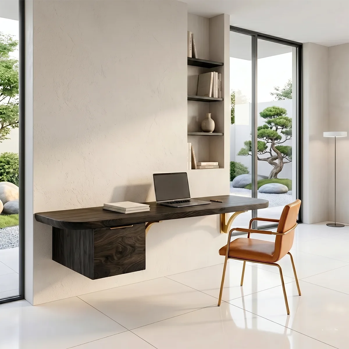 Modern Floating Wall Desk | Minimalist Space-Saving Home Office Desk TH003-8932