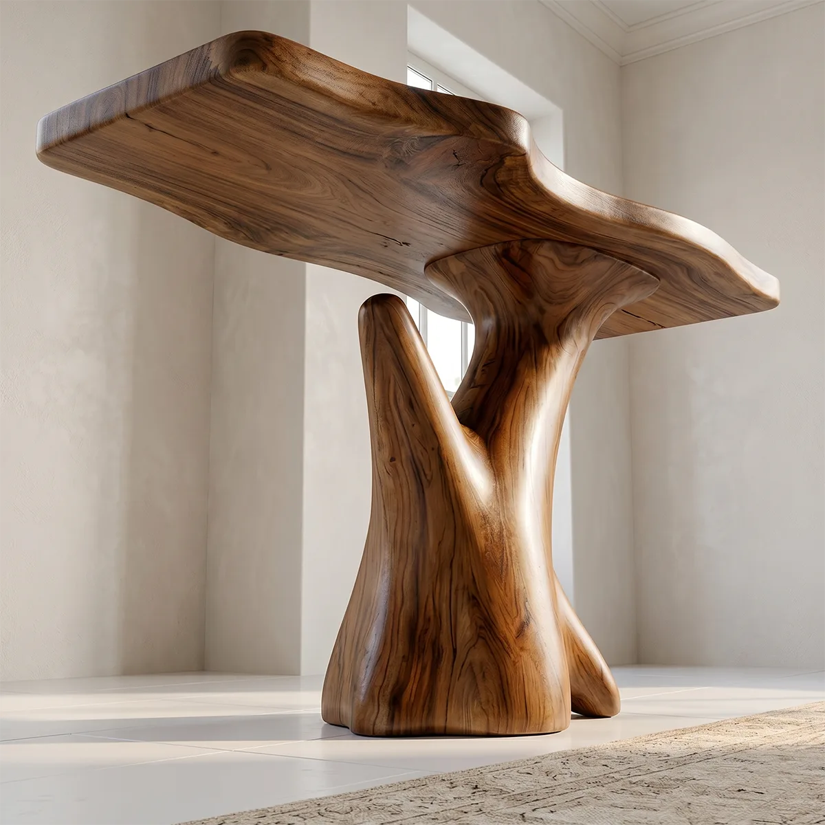 Solid Wood Console Table, Modern Entryway for Home Decor