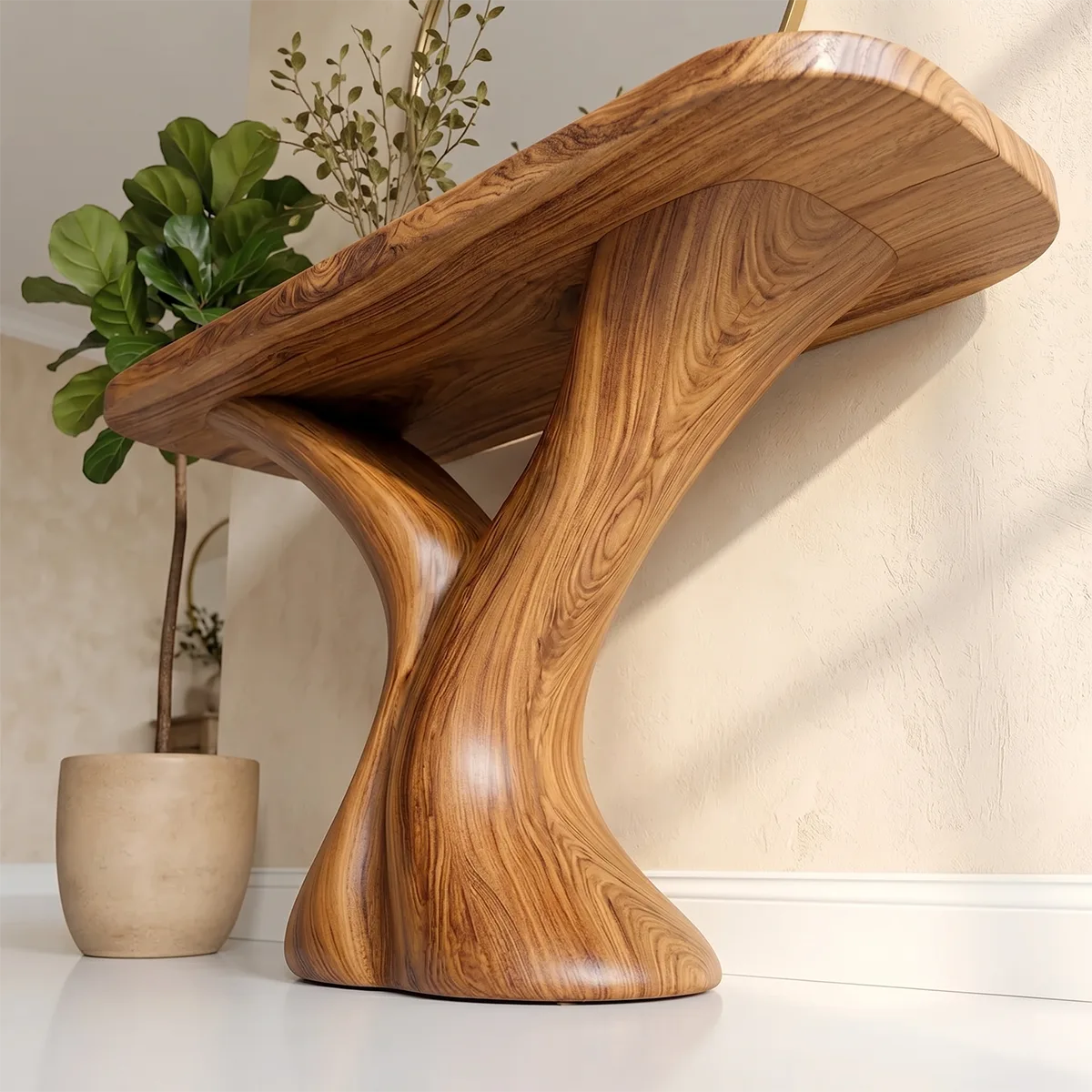 Handcrafted Wooden Console Table, Hallway Table for Modern Home