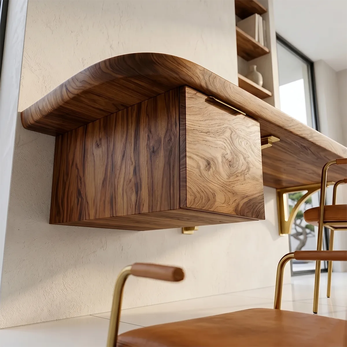 Modern Floating Wall Desk | Minimalist Space-Saving Home Office Desk TH003-8932