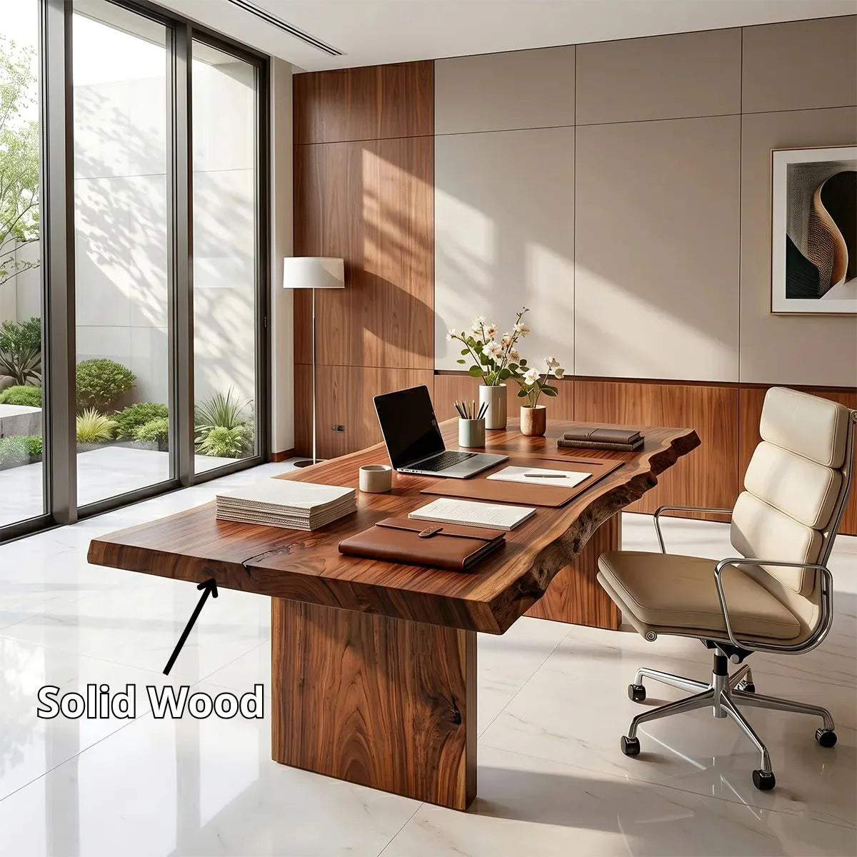 Live Edge Executive Desk | Modern Office & Conference Table TH003-7346