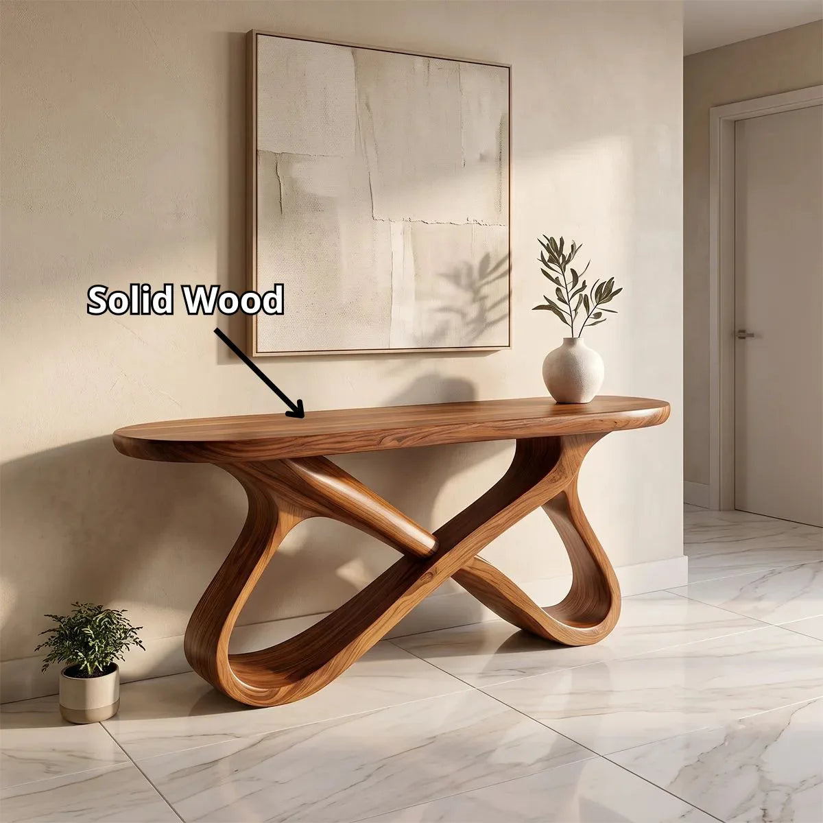 Modern Sculptural Console Table | Artistic Entryway Hallway Accent Table TH003-2047