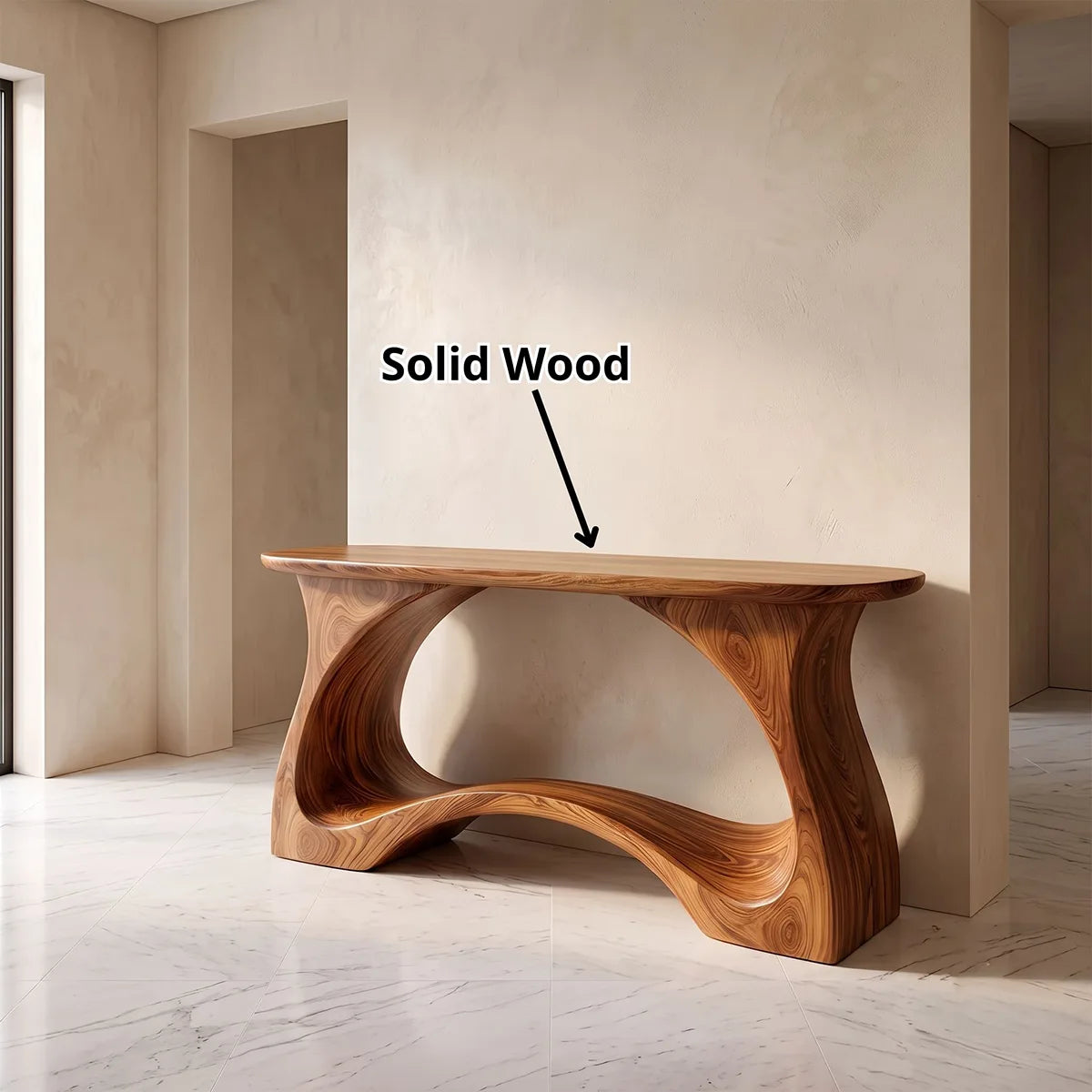 Modern Sculptural Console Table | Minimalist Entryway Hallway Accent Table TH003-6833