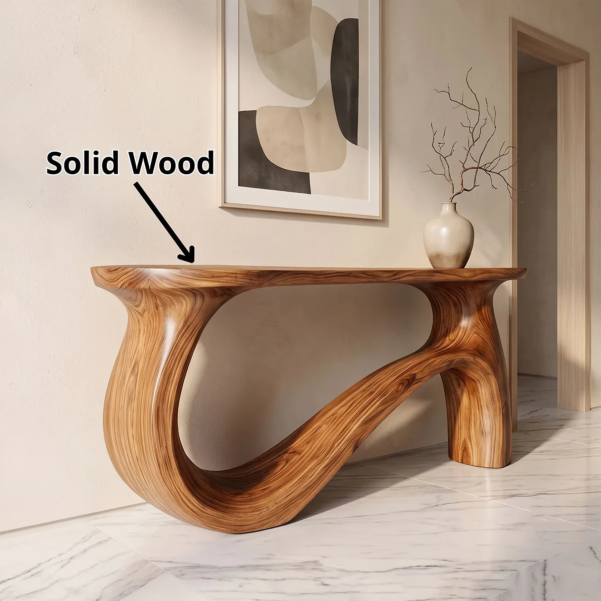 Modern Sculptural Console Table | Organic Entryway Hallway Accent Table TH003-2530