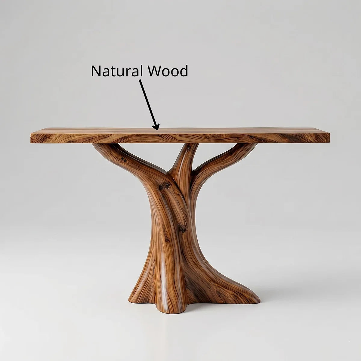 Natural Wood Console Table | Modern Entryway Hallway Table