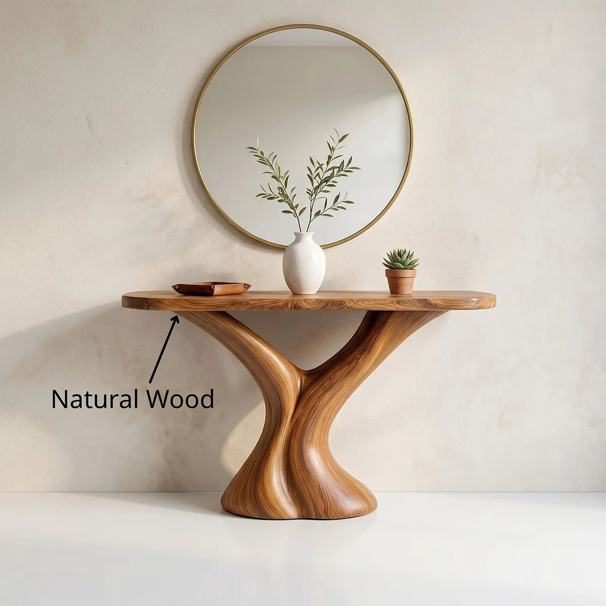 Handcrafted Wooden Console Table, Hallway Table for Modern Home