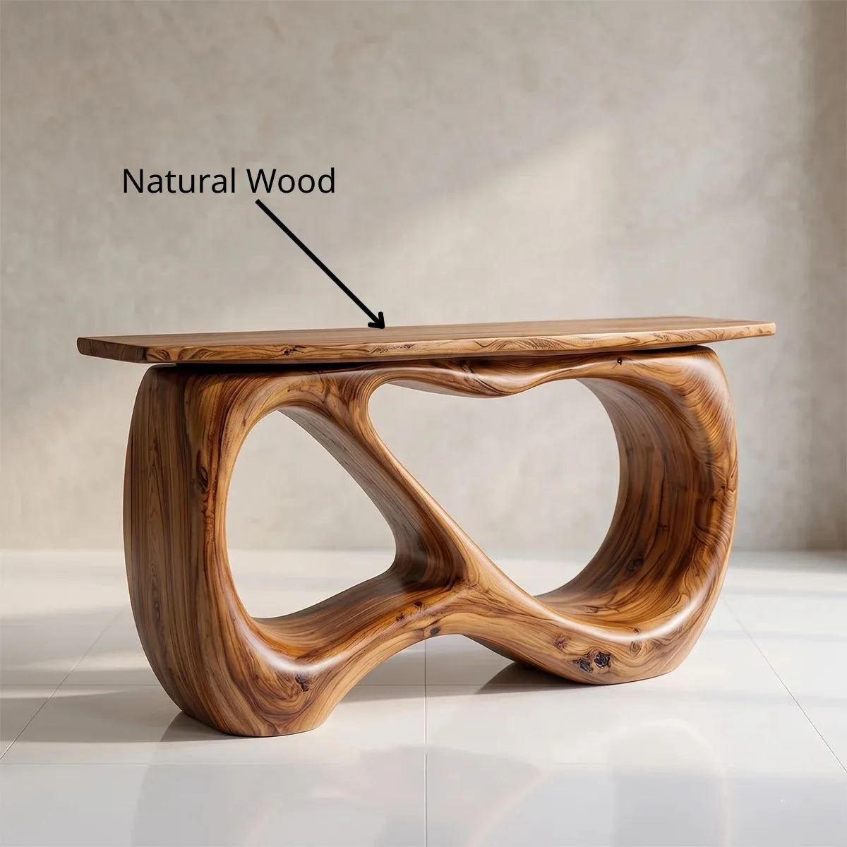 Organic Modern Wood Console Table | Hallway Entryway Table