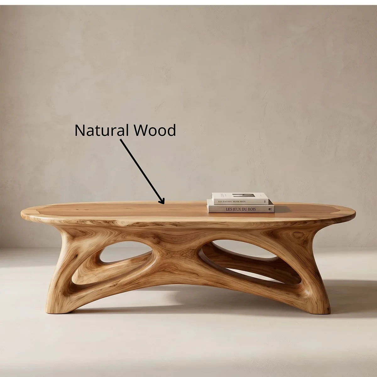 Organic Solid Wood Coffee Table – Sculptural Modern Design TH003-7847