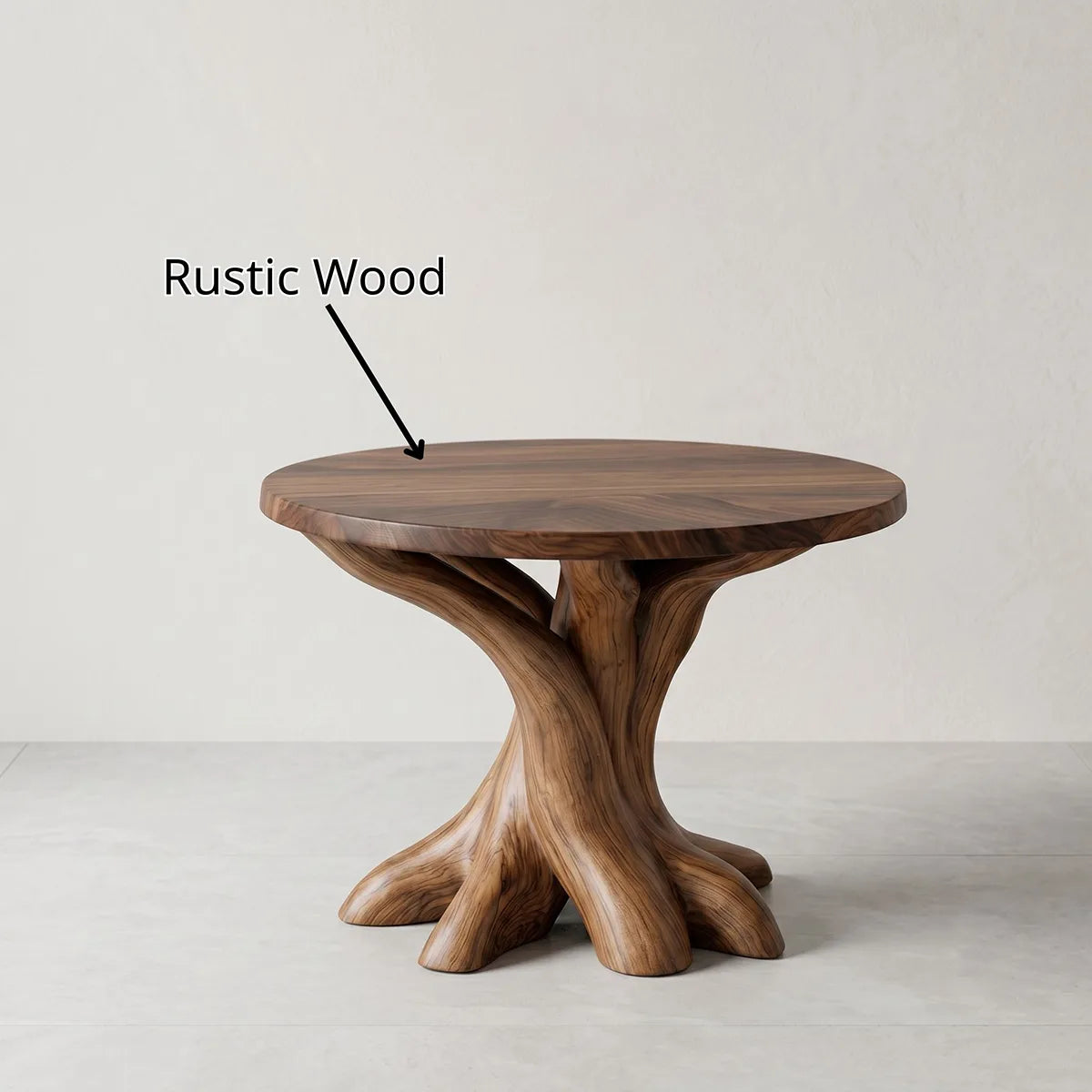 Sculptural Solid Wood Tree Root Side Table | Round End Table TH003-6762