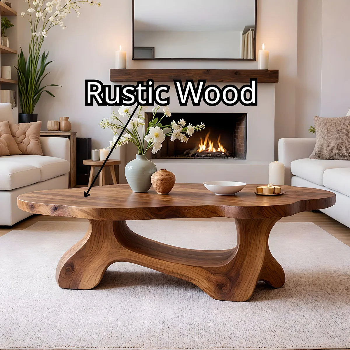 Natural Wood Coffee Table – Handmade Modern Organic Furniture