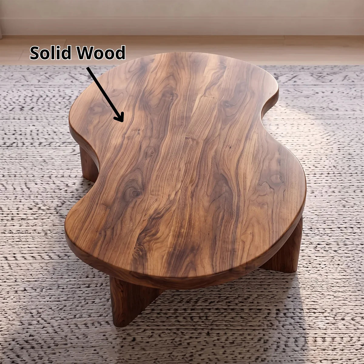 Organic Freeform Coffee Table with Sculptural Curved Legs | Modern Living Room Center Table TH003-8ETV5JM
