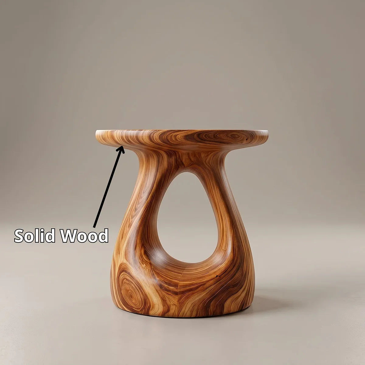 Modern Sculptural End Table with Open Hollow Base TH003-8617