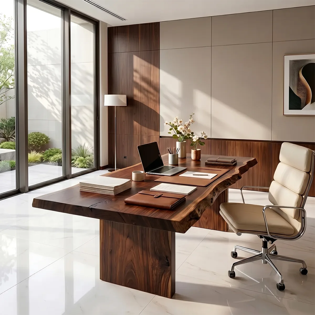 Live Edge Executive Desk | Modern Office & Conference Table TH003-7346