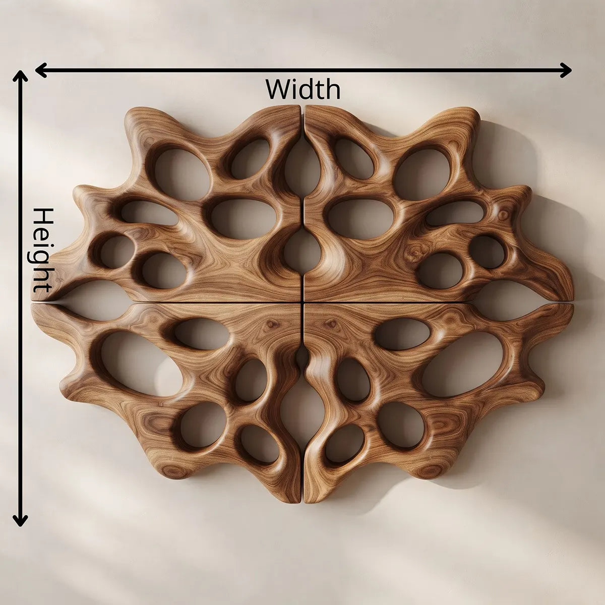 Abstract Organic Wood Wall Art | Modern Geometric Wooden Wall Decor for Living Room, Bedroom & Office TT006-5819