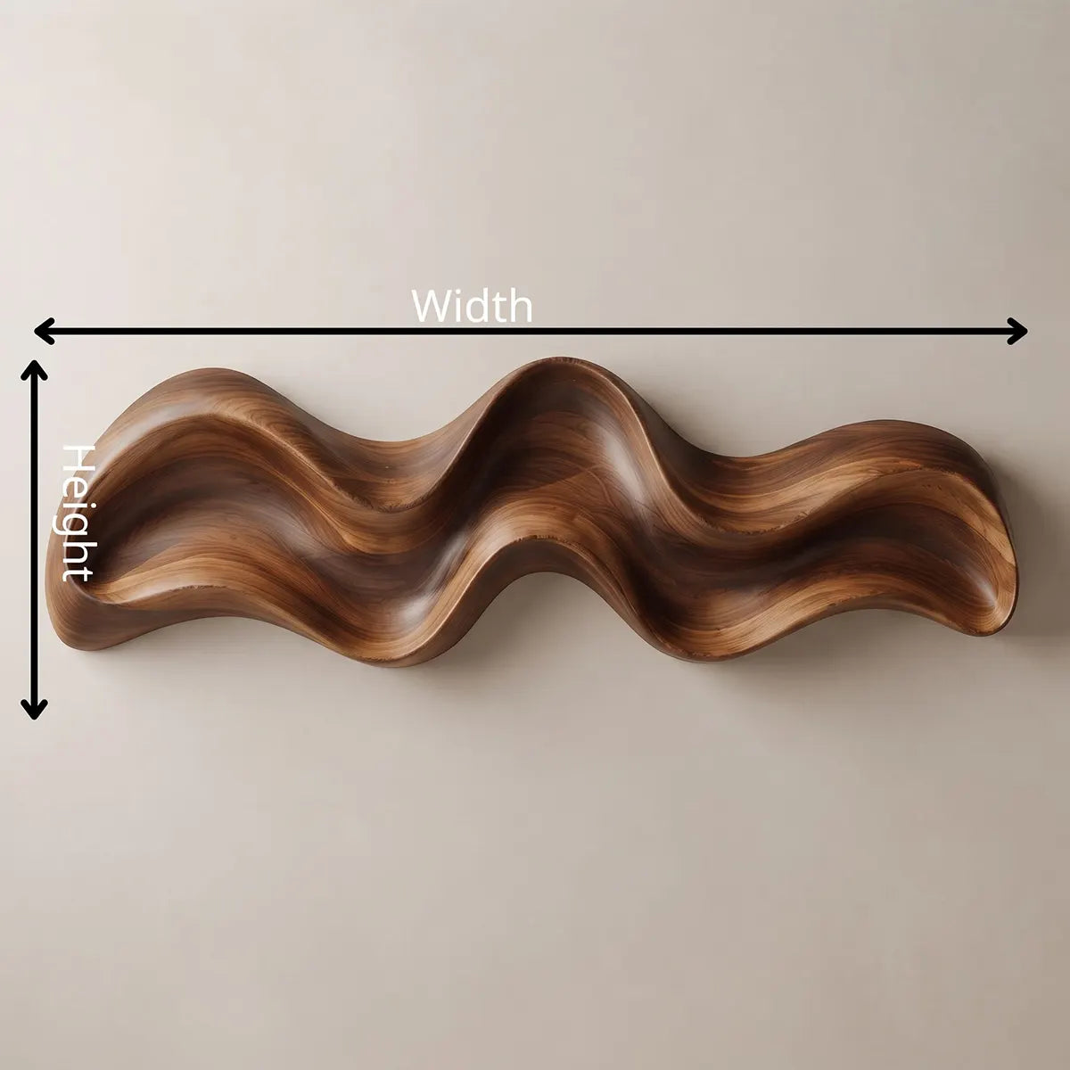 Abstract Wave Wood Wall Art | Modern Organic Sculptural Wooden Wall Decor for Living Room, Bedroom & Modern Interiors TT006-2432