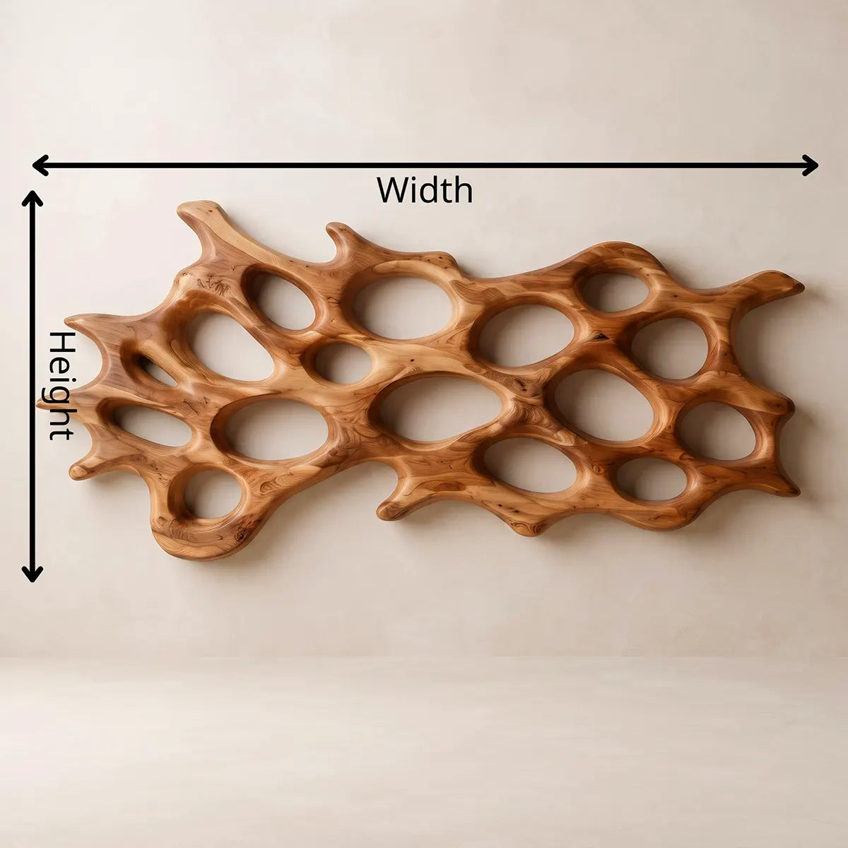 Abstract Organic Wood Wall Art | Modern Coral-Inspired Wooden Wall Decor for Living Room, Bedroom & Entryway TT006-3634