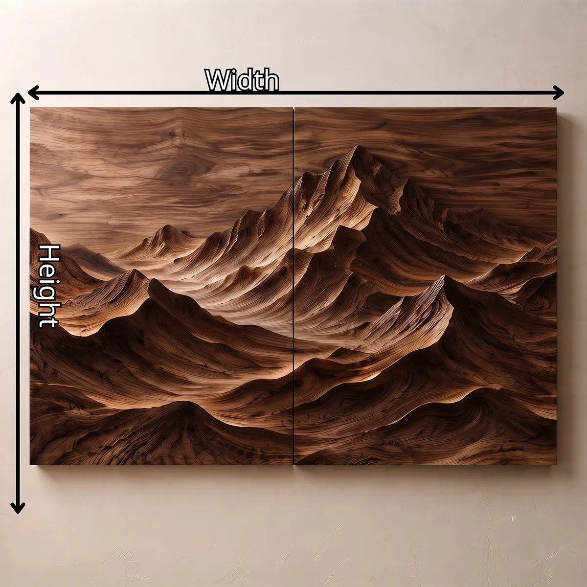 Mountain Wood Wall Art | Abstract Wooden Landscape Wall Decor for Living Room, Bedroom & Office TT006-1627