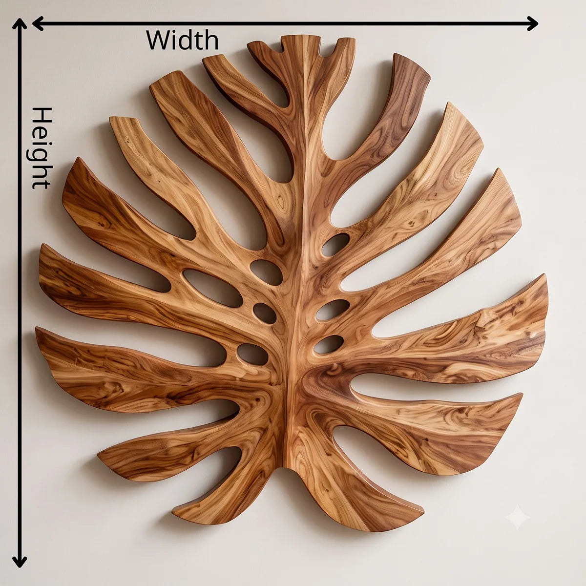 Large Monstera Leaf Wood Wall Art | Botanical Wooden Wall Decor for Bedroom, Living Room & Modern Home TT006-3388