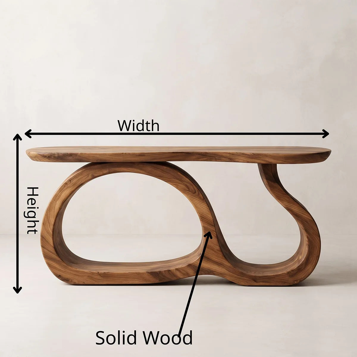 Modern Sculptural Console Table – Organic Contemporary Entryway Table TT006-3854