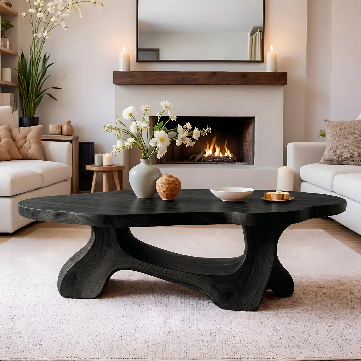 Natural Wood Coffee Table – Handmade Modern Organic Furniture