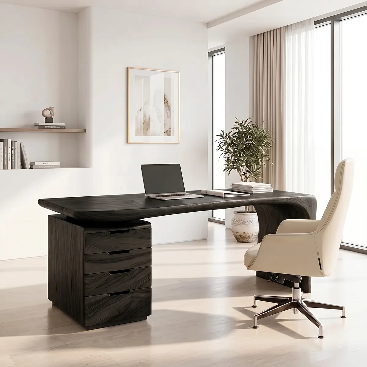 Executive Office Desk with Storage Drawers | Modern Luxury Desk TH003-2837