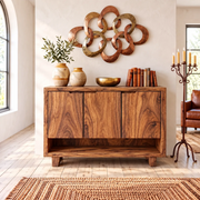 3-Panel Sideboard with Open Lower Shelf | Modern Living Room Storage Cabinet HG021-1EZP9IC