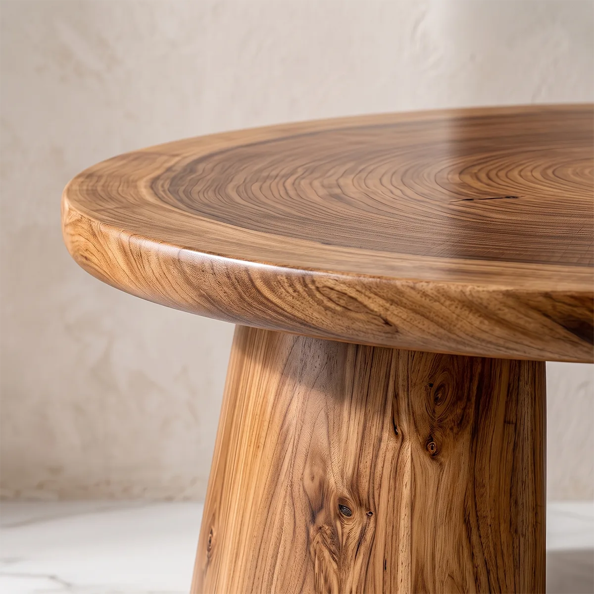 Modern Elliptical Coffee Table | Organic Wood Coffee Table for Living Room TH003-8585