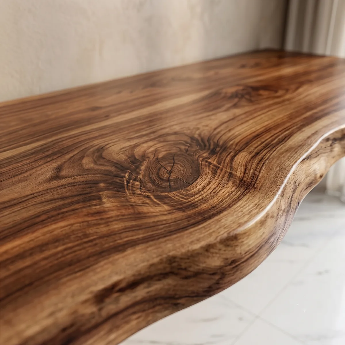 Live Edge Floating Desk | Modern Wall Mounted Home Office Desk TH003-4186