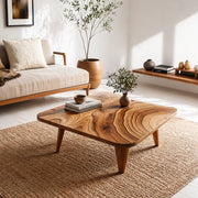Mid Century Modern Solid Wood Square Coffee Table