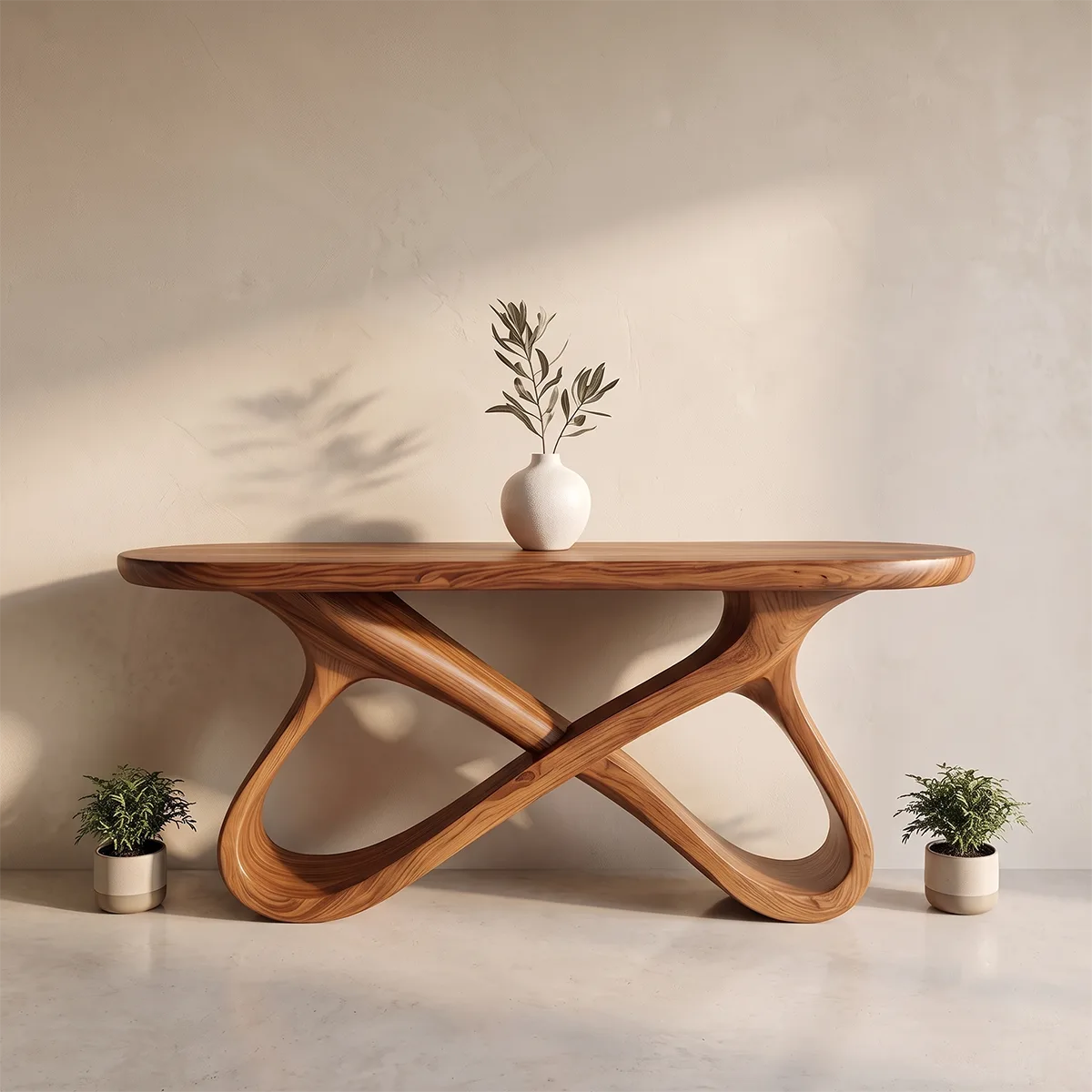 Modern Sculptural Console Table | Artistic Entryway Hallway Accent Table TH003-2047