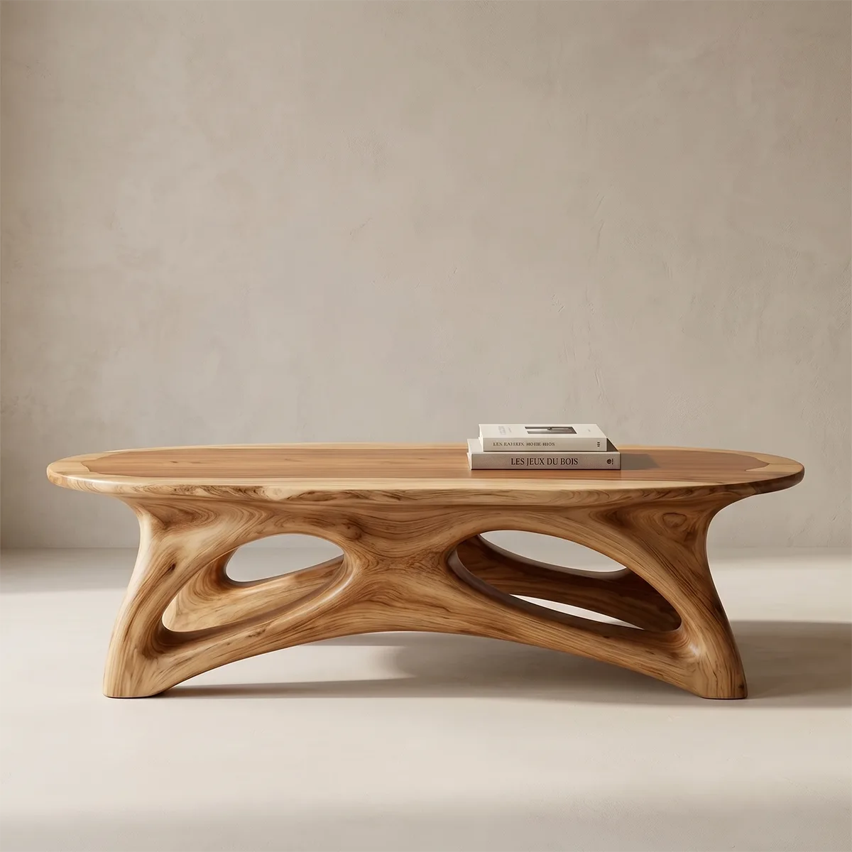 Organic Solid Wood Coffee Table – Sculptural Modern Design TH003-7847