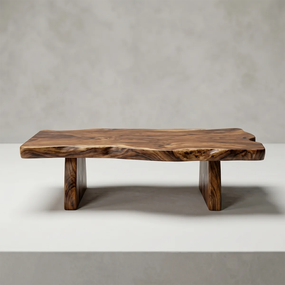 Live Edge Solid Wood Coffee Table – Rustic Organic Design TH003-1413