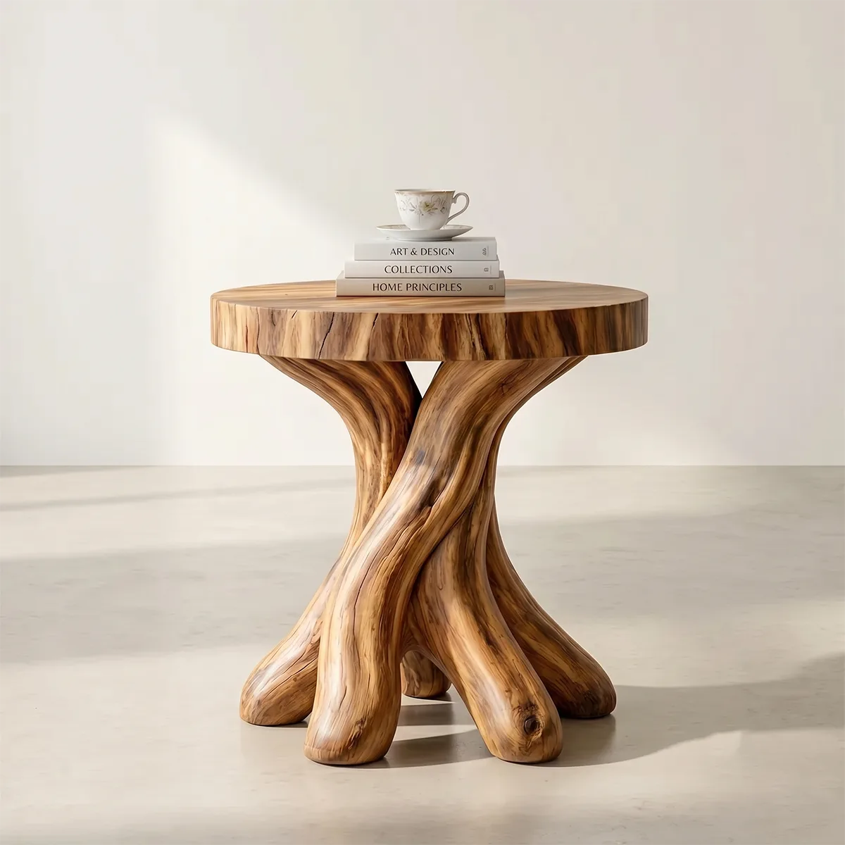 Twisted Root Solid Wood Side Table | Sculptural End Table TH003-6899