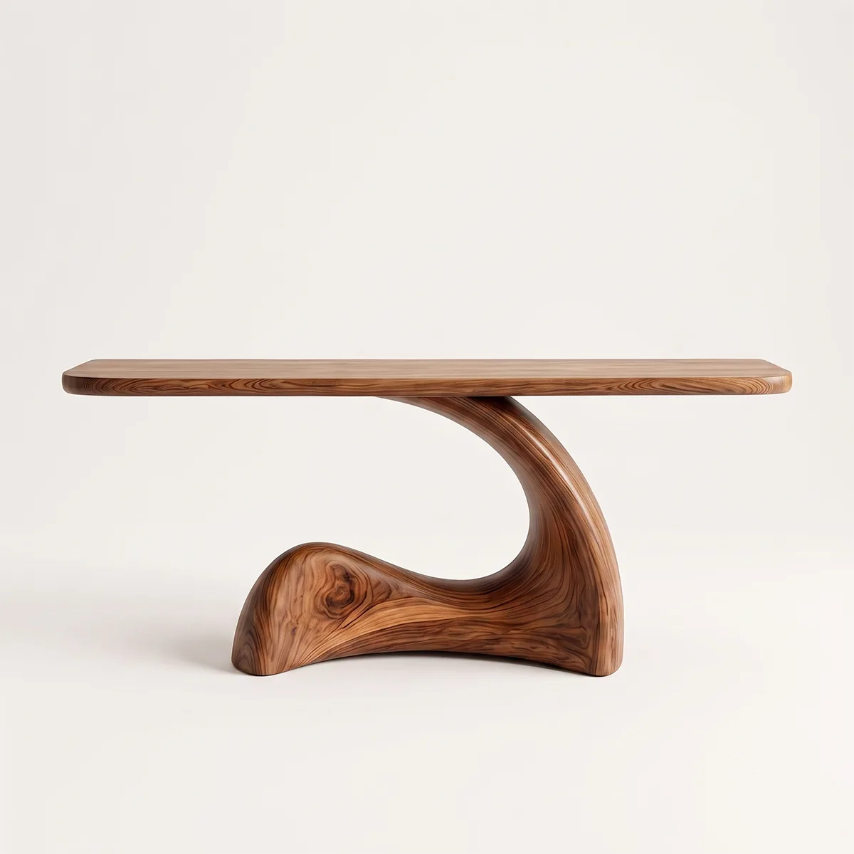 Modern Organic Console Table | Sculptural Entryway Accent Table with Curved Base TH003-9400