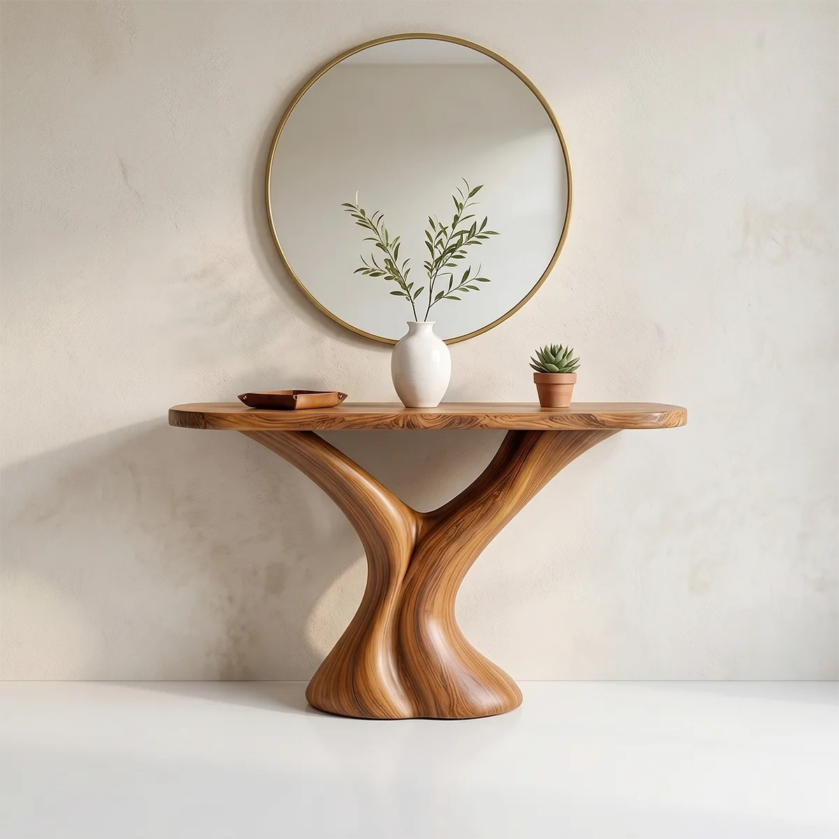 Handcrafted Wooden Console Table, Hallway Table for Modern Home