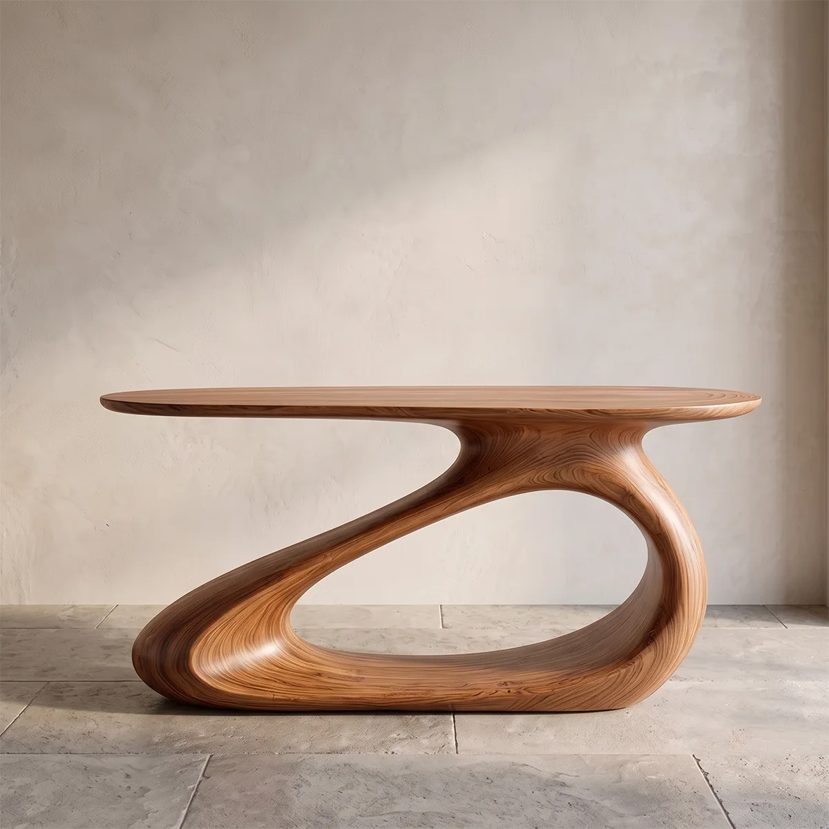 Modern Wooden Console Table | Organic Sculptural Entryway Sofa Table TH003-7009